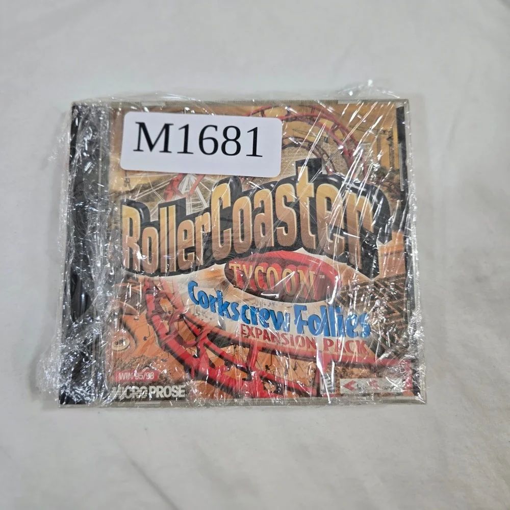 RollerCoaster Tycoon Corkscrew Follies PC Game 1999 Expansion Windows 95 98 VTG